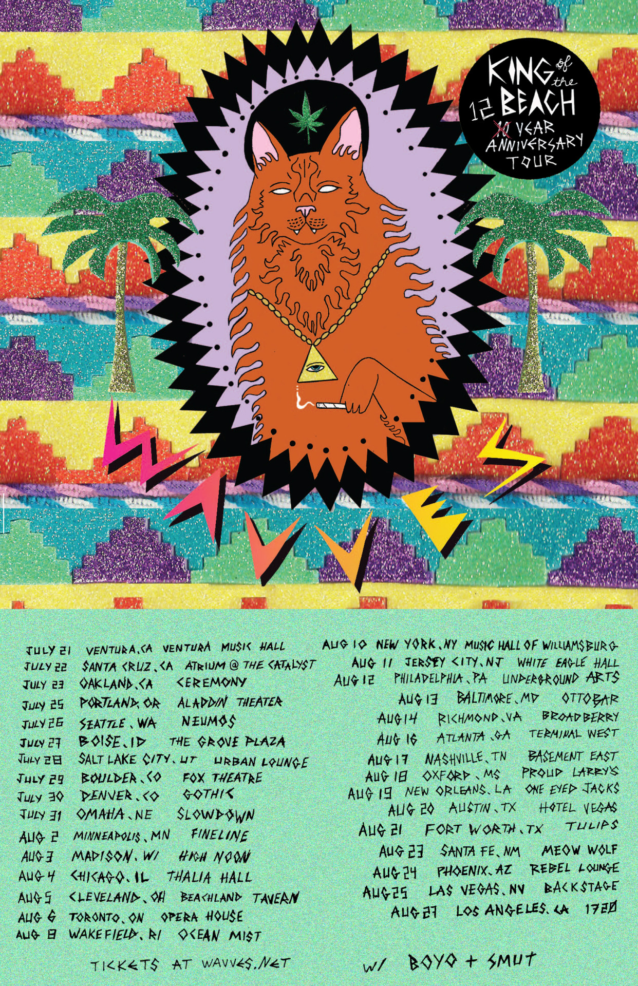 wavveswavves:
“7/21 - Ventura, CA - Ventura Music Hall - TICKETS
7/22 - Santa Cruz, CA - The Catalyst Atrium - TICKETS
7/23 - Oakland, CA - Crybaby - TICKETS
7/25 - Portland, OR - Aladdin Theater - TICKETS
7/26 - Seattle, WA - Neumos - TICKETS
7/27 -...